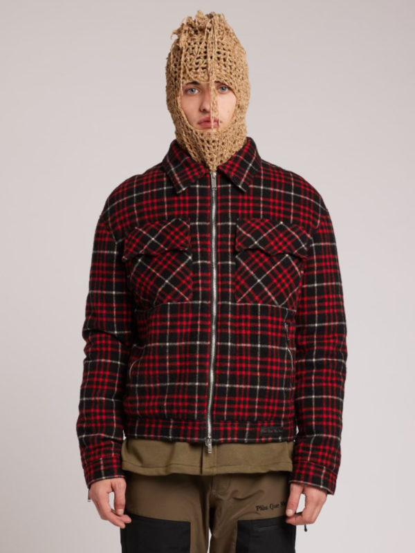 plùs que ma vìe TARTAN WOOLEN JACKET RED
