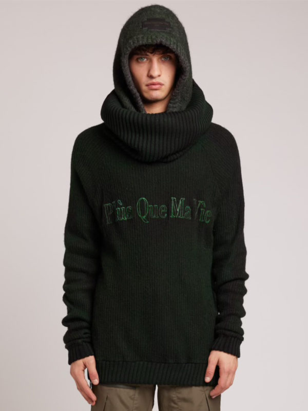 plùs que ma vìe TURTLE SWEATER DARK GREEN