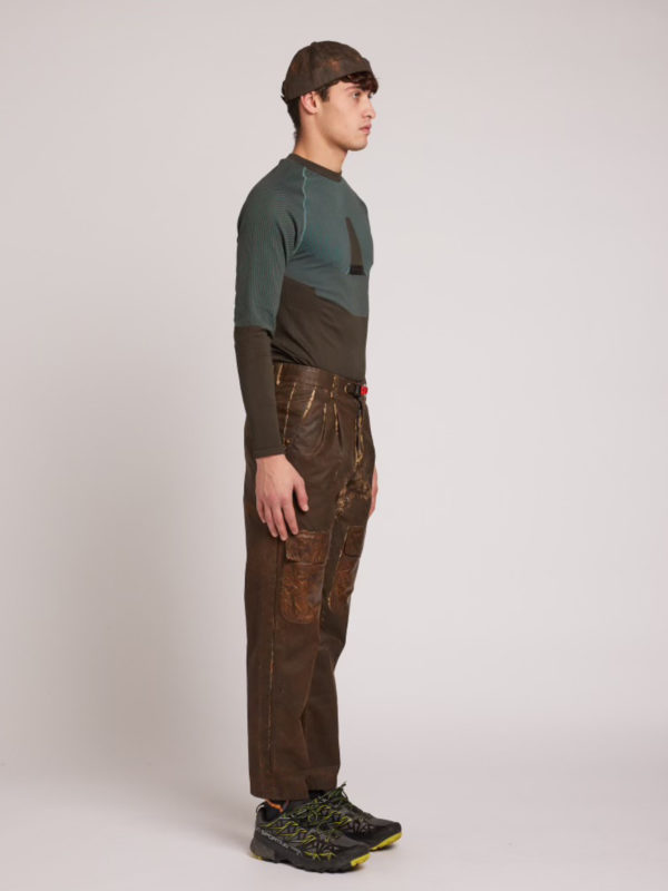 Plùs Que Ma Vìe UTILITY CARGO TROUSERS DARK BROWN