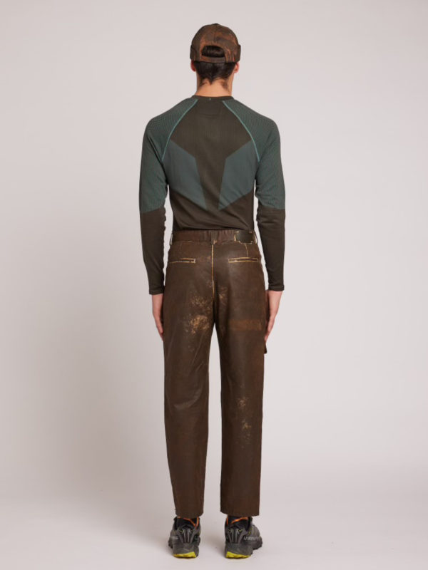 Plùs Que Ma Vìe UTILITY CARGO TROUSERS DARK BROWN
