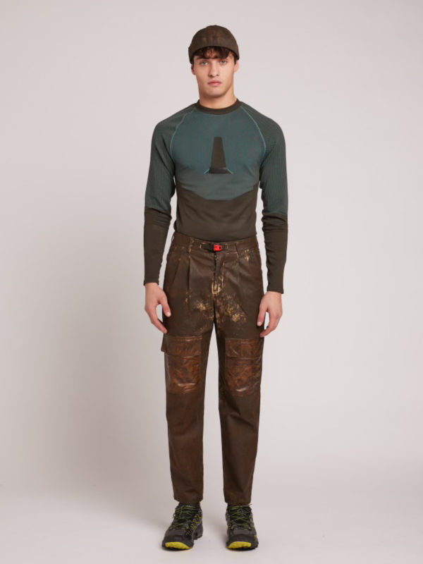 plùs que ma vìe UTILITY CARGO TROUSERS DARK BROWN