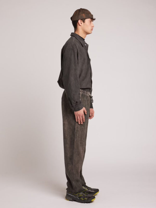 Plùs Que Ma Vìe VELVET JOGGER TROUSERS DARK GREY