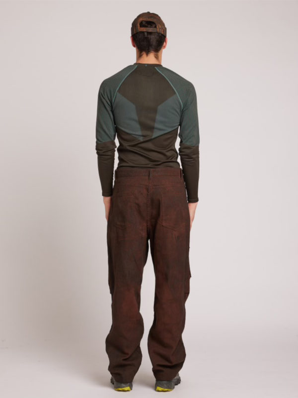 Plùs Que Ma Vìe WORK TROUSERS DARK BROWN