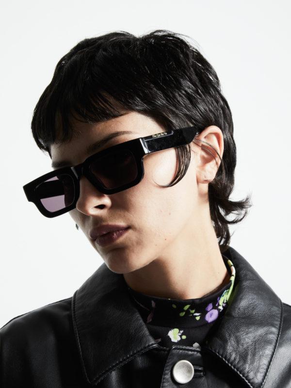 plùs que ma vìe PQMVxTROMMELxRDM SUNGLASSES BLACK SHAPE AND BLACK LENSES