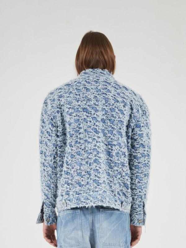 Plùs Que Ma Vìe SS25 DISRUPTED DENIM JACKET BLUE DENIM