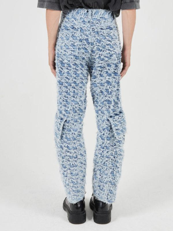 Plùs Que Ma Vìe SS25 DISRUPTED DENIM PANTS BLUE DENIM