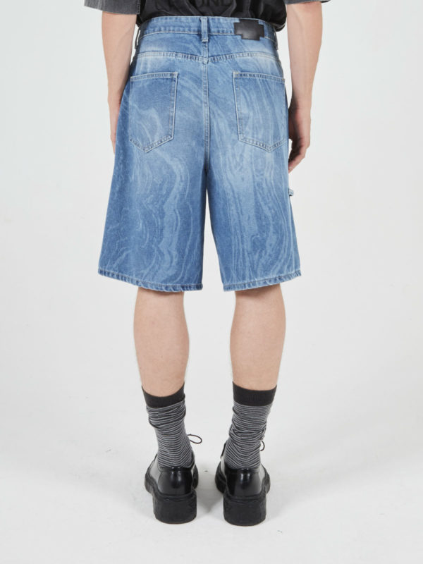 Plùs Que Ma Vìe SS25 LASERED DENIM SHORTS BLUE DENIM
