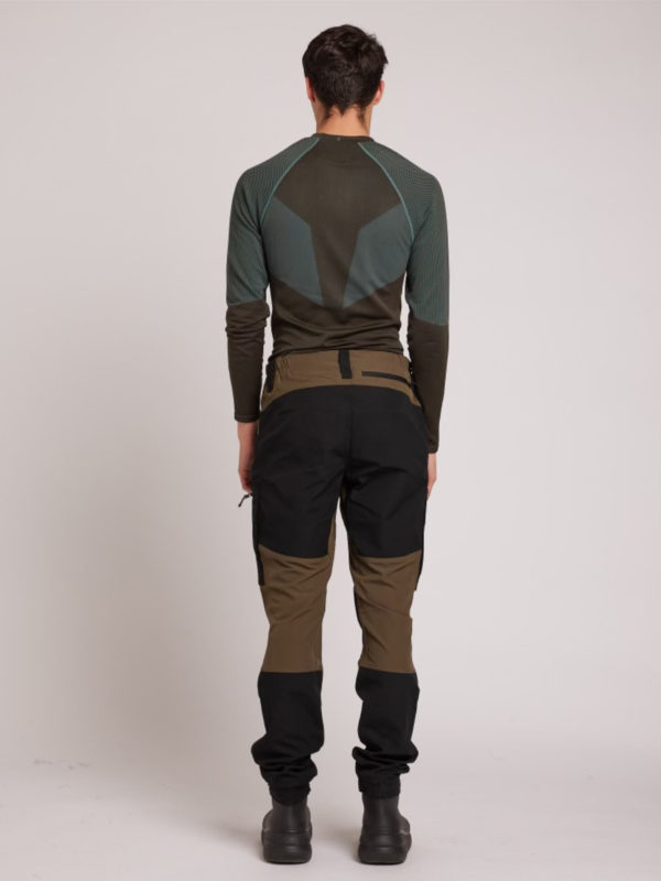 Plùs Que Ma Vìe TREKKING TROUSERS LIGHT BROWN AND BLACK