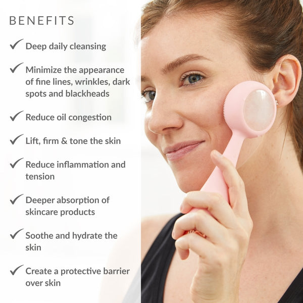 Pmd Beauty Signature Facial Fixer | Rose Quartz Cleanser Device