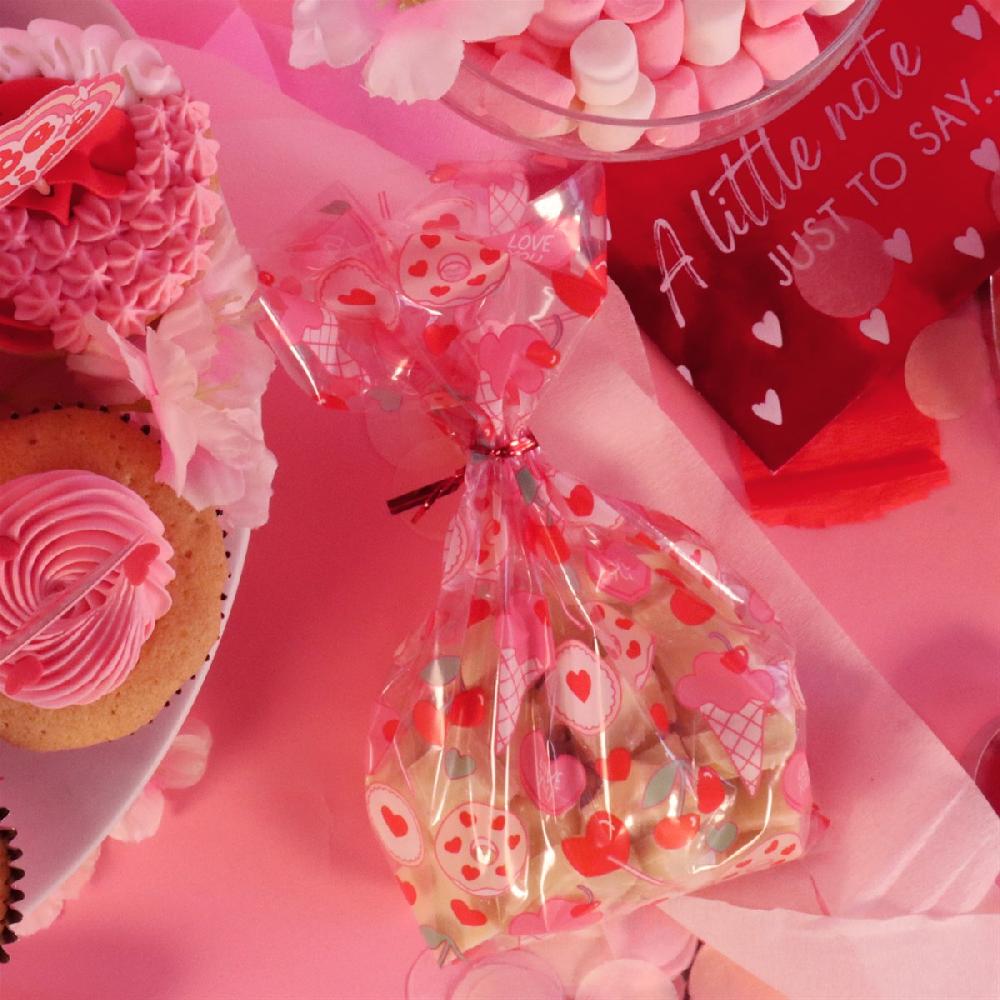 Pme 20 Valentines Party Treat Bags - Sweet Love (Rectangle)