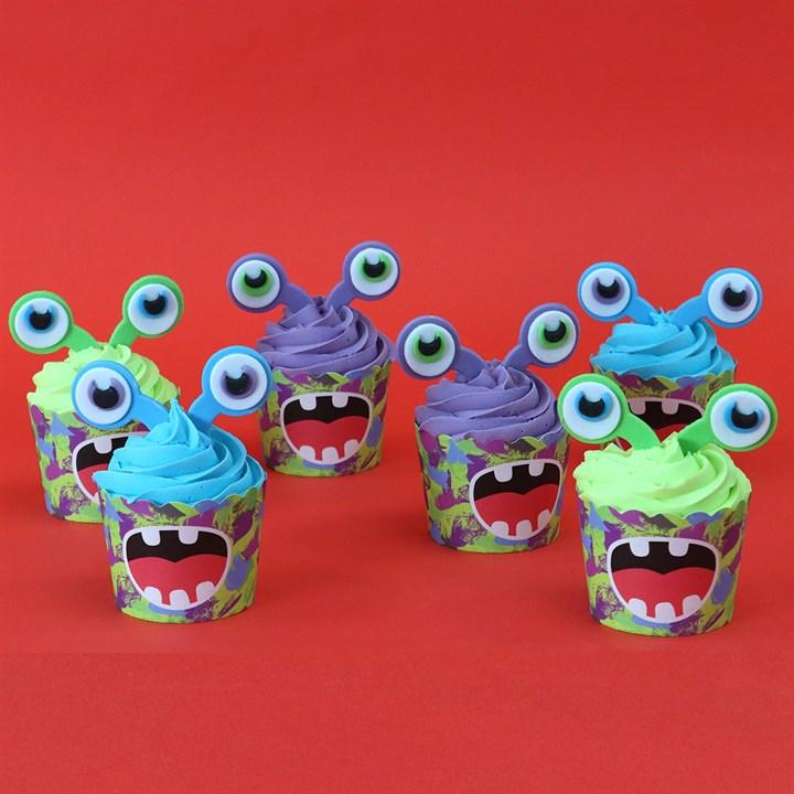 Pme Alien Cupcake Decorating Kit With Edible Toppers