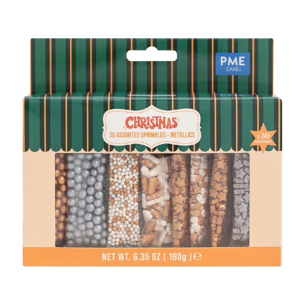 Pme Assorted Metallic Sprinkles - 30 Pack (180g / 6.35oz)