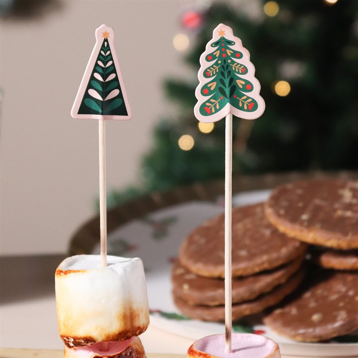 Pme Christmas Appetizer Treat Picks - Christmas Trees (Pack Of 24)