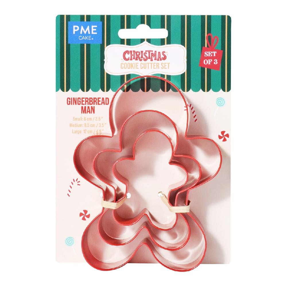 Pme Christmas Cookie Cutter Set Of 3 - Gingerbread Man