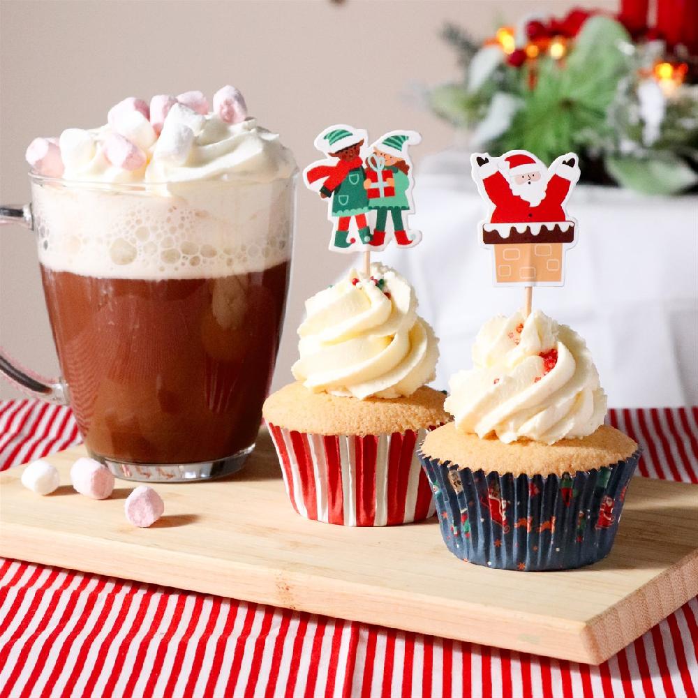 Pme Christmas Cupcake & Topper Set Of 24 - Santa's Coming To Town