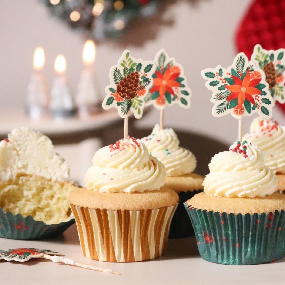 Pme Christmas Cupcake & Topper Set Of 24 - Winter Berries
