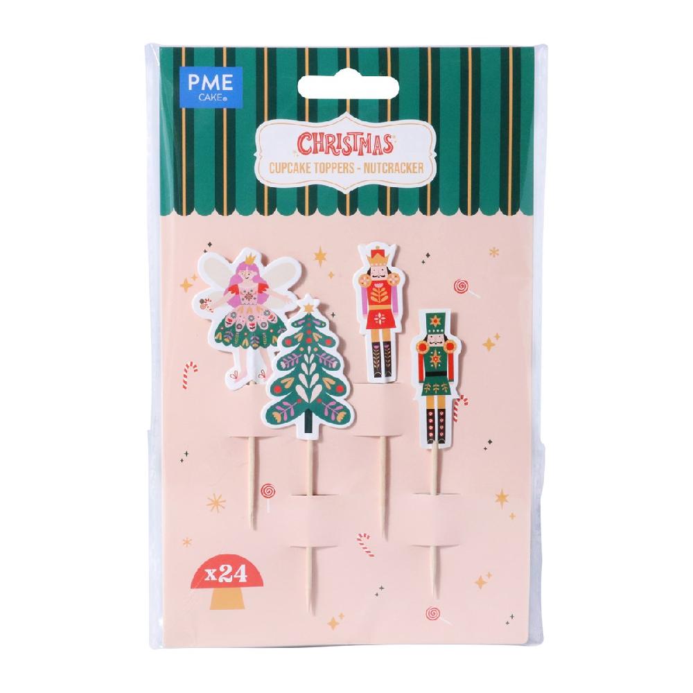 Pme Christmas Cupcake Toppers - Nutcracker (Pack Of 24)