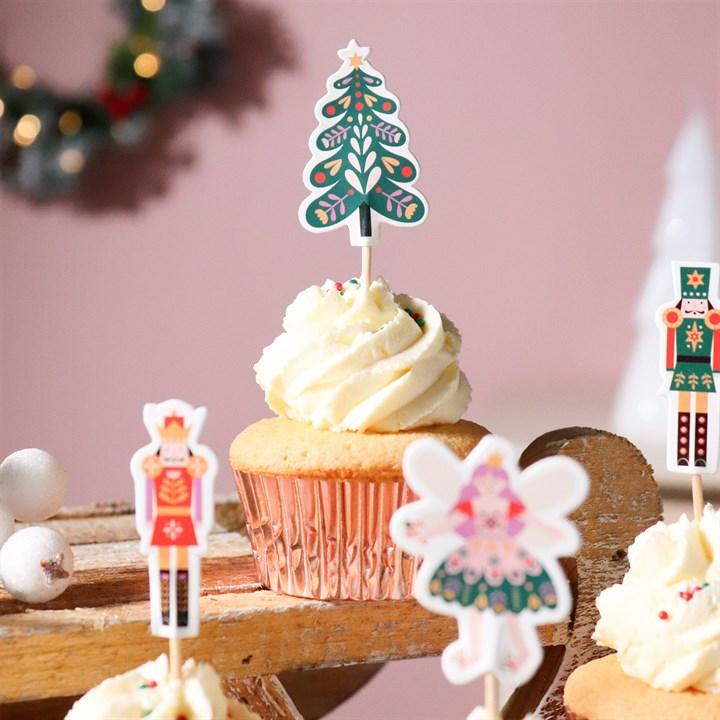 Pme Christmas Cupcake Toppers - Nutcracker (Pack Of 24)