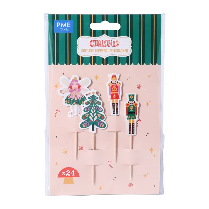 pme Christmas Cupcake Toppers - Nutcracker (Pack of 24)