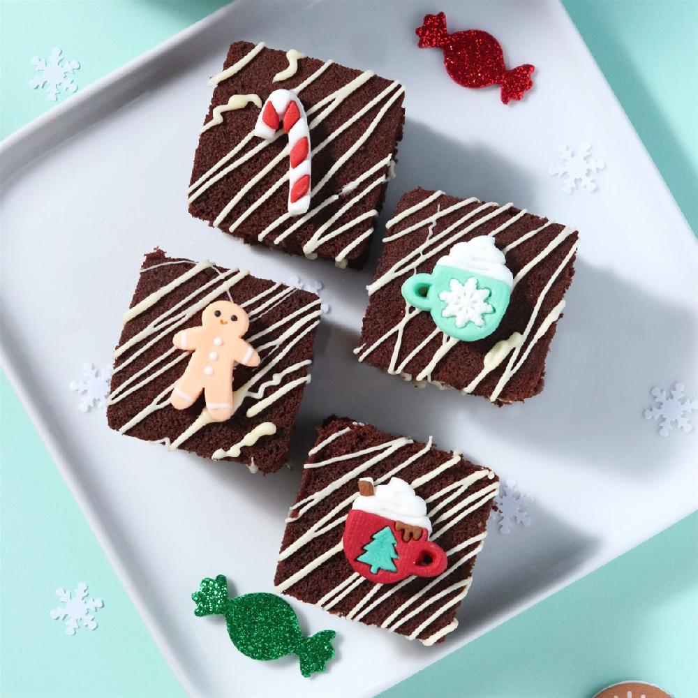 Pme Christmas Edible Sugar Decorations - Christmas Cheer (Pack Of 12)