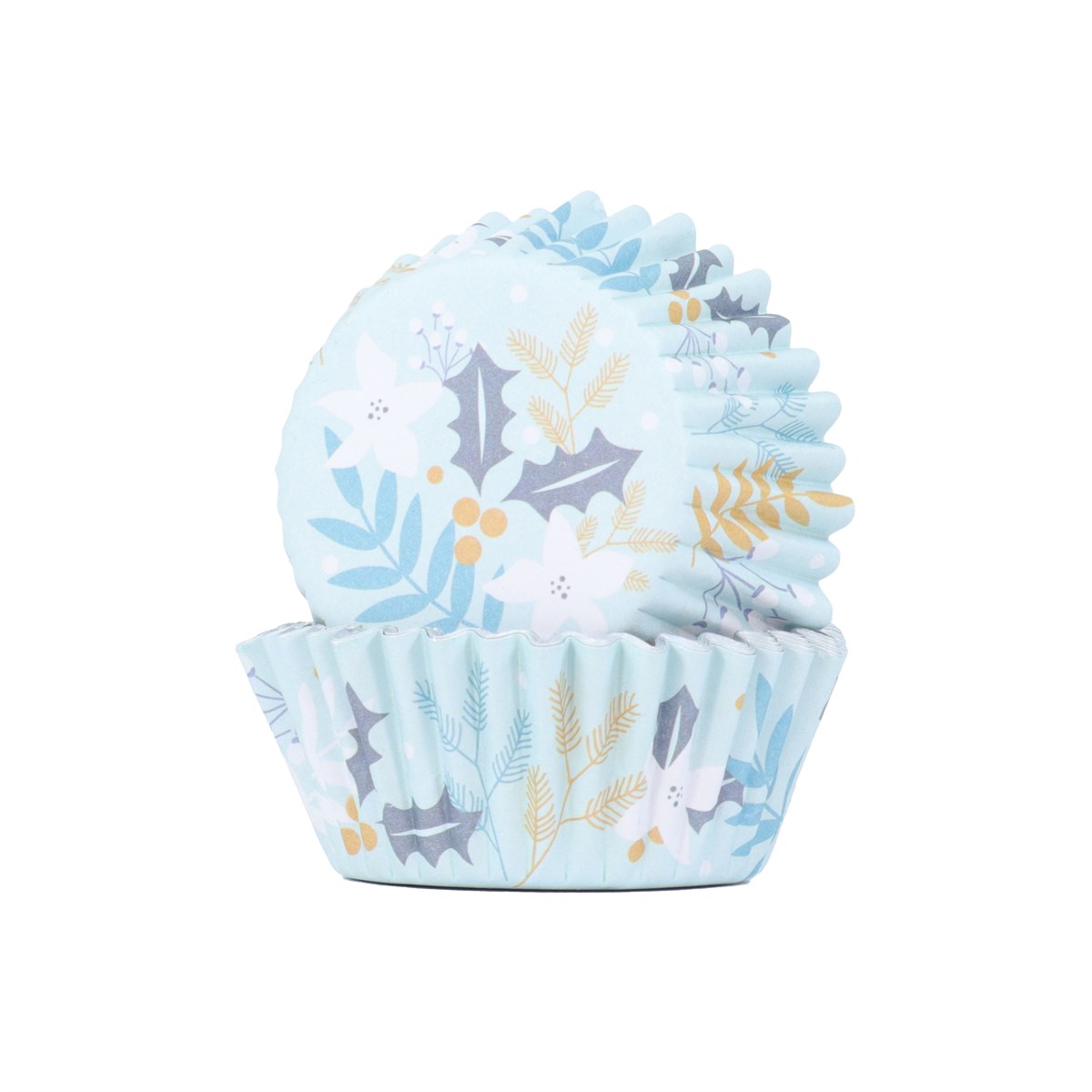 Pme Christmas Foil-lined Cupcake Cases - Floral Festives (Pack Of 30)