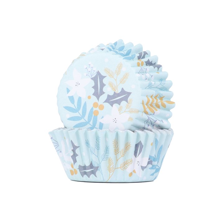 pme Christmas Foil-lined Cupcake Cases - Floral Festives (Pack of 30)