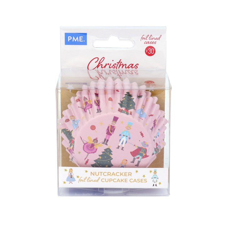 Pme Christmas Foil-lined Cupcake Cases - Nutcracker (Pack Of 30)
