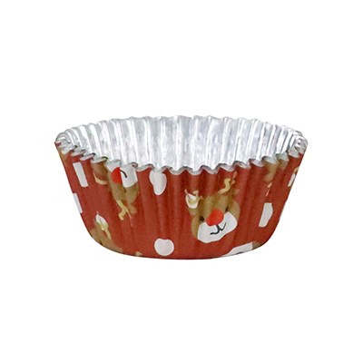 Pme Christmas Foil-lined Cupcake Cases - Reindeer (Pack Of 30)