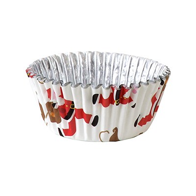 Pme Christmas Foil-lined Cupcake Cases - Santa & Sleigh (Pack Of 30)
