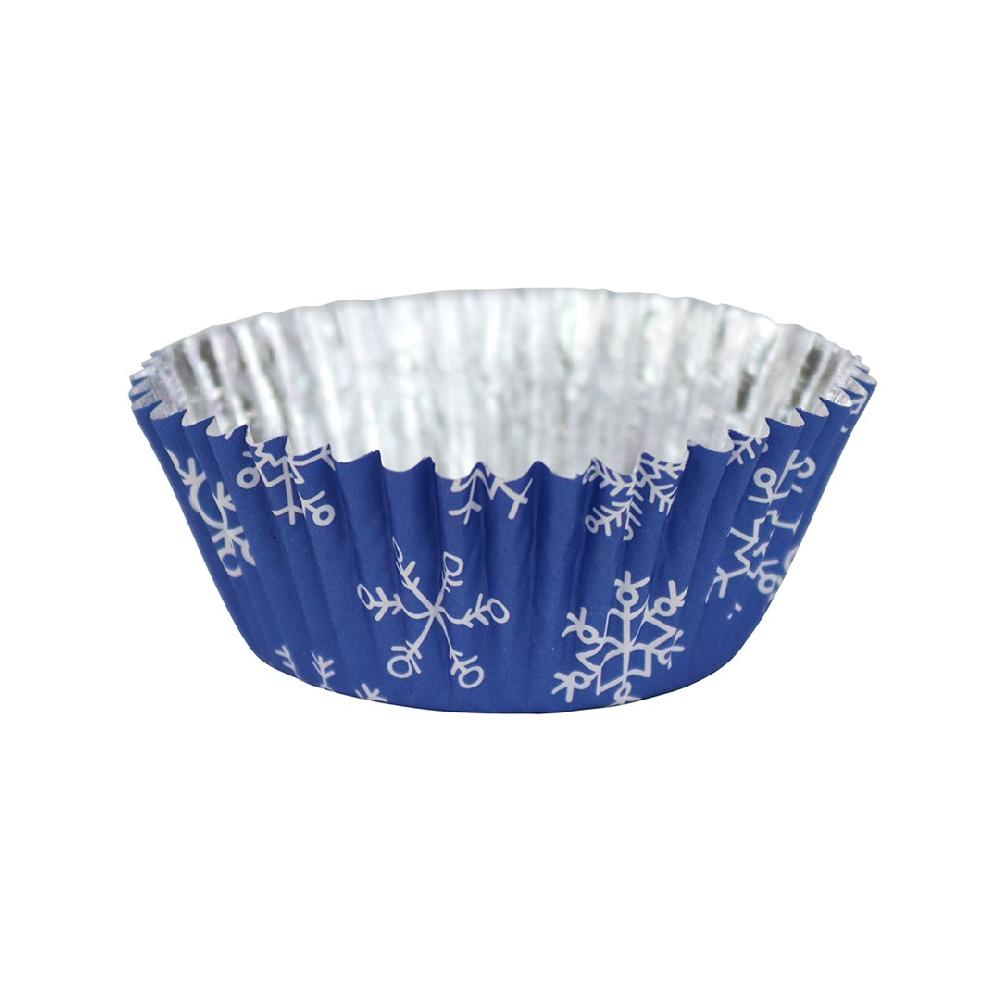Pme Christmas Foil-lined Cupcake Cases - Snowflakes (Pack Of 30)