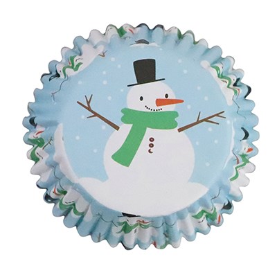 pme Christmas Foil-lined Cupcake Cases - Snowman (Pack of 30)