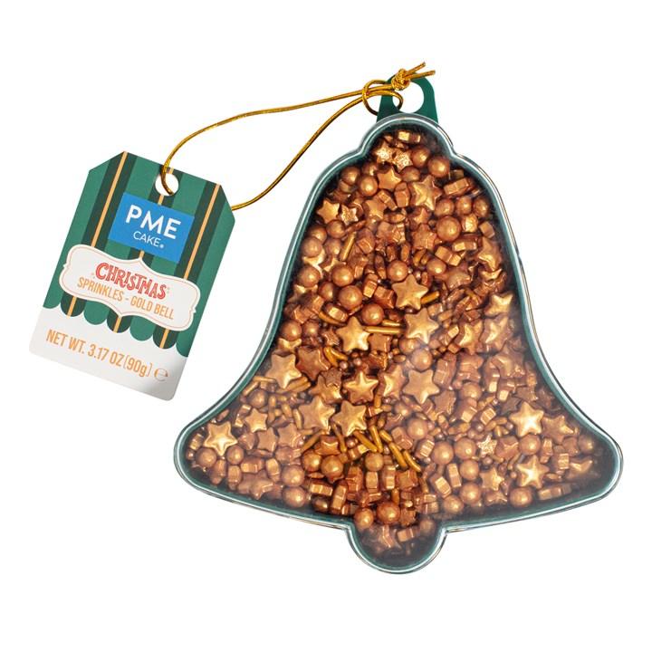 pme Christmas Novelty Gold Bell Sprinkles (90g / 3.17oz)