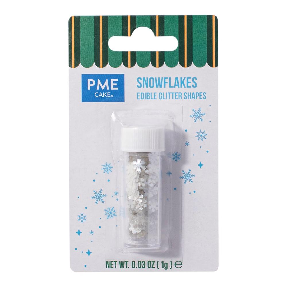 Pme Christmas Snowflake Edible Glitter Shapes (1g / 0.03oz)