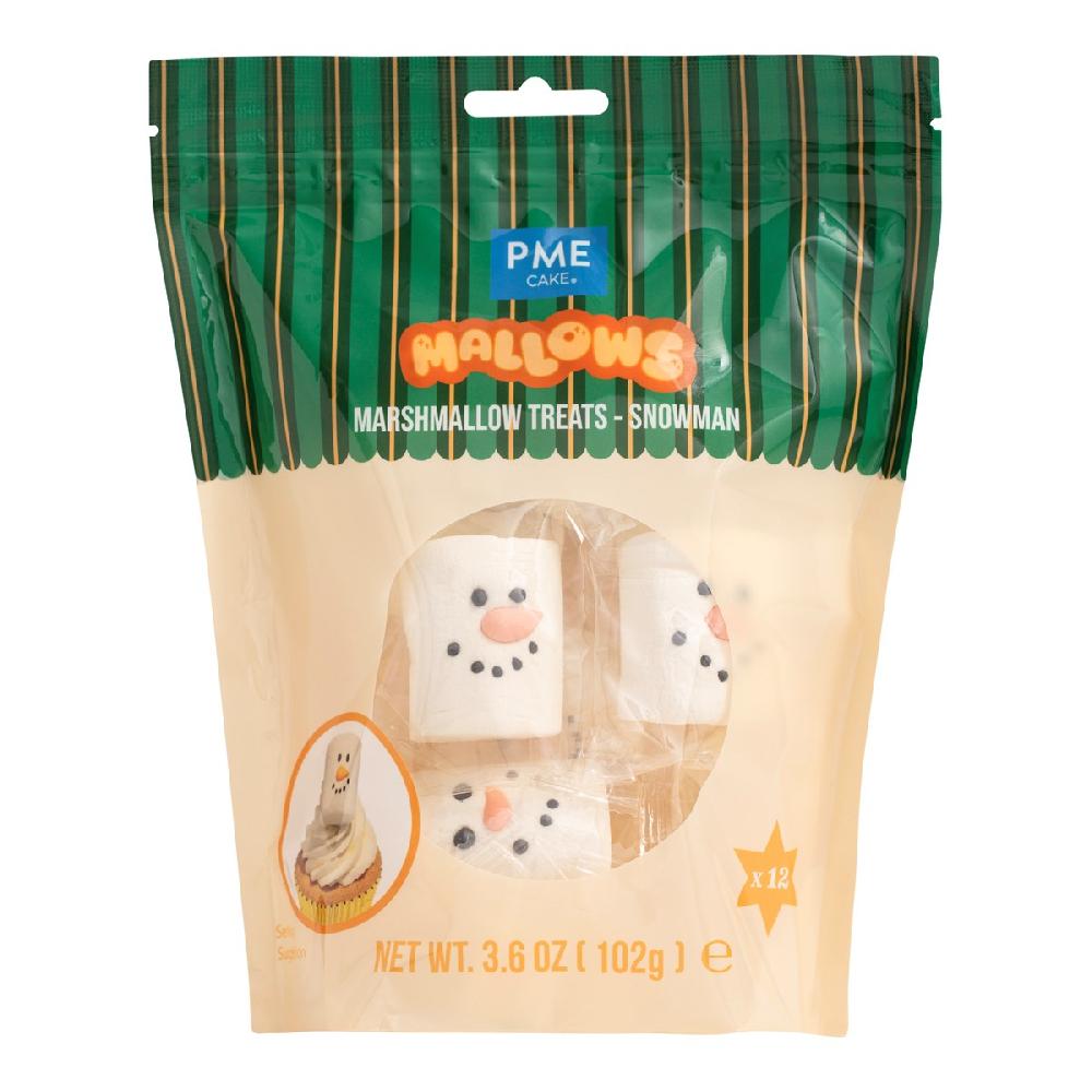 Pme Christmas Snowman Marshmallows - 12 Pack (102g / 3.6oz)