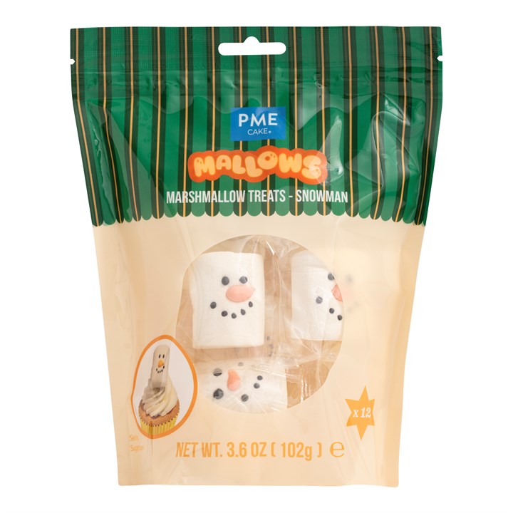 pme Christmas Snowman Marshmallows - 12 Pack (102g / 3.6oz)