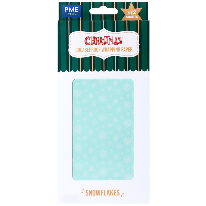pme Christmas Wrapping Parchment Paper - Snowflakes (12 sheets)