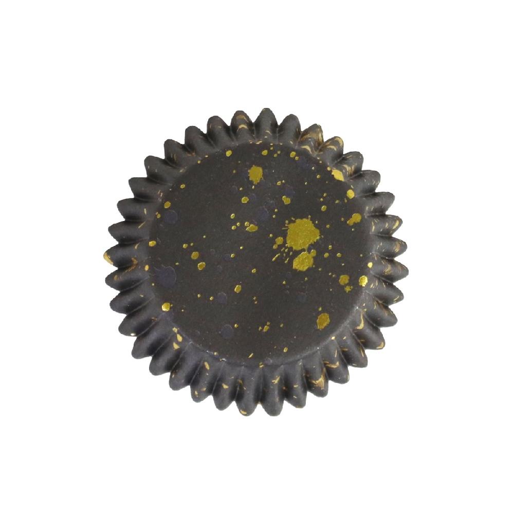 Pme Cupcake Cases Foil Lined – Black & Gold Flecks Pk/30