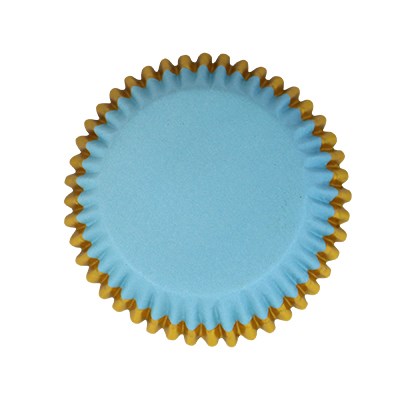 pme Cupcake Cases Foil Lined - Blue with Gold Foil Trim Pk/30