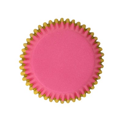 Pme Cupcake Cases Foil Lined - Pink With Gold Foil Trim Pk/30