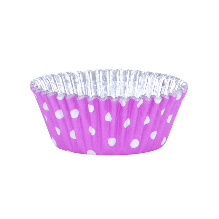 Pme Cupcake Cases Foil Lined - Purple Polka Dots Pk/30