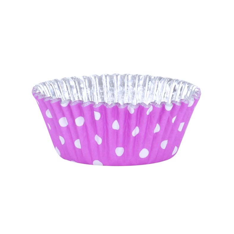 Pme Cupcake Cases Foil Lined - Purple Polka Dots Pk/30