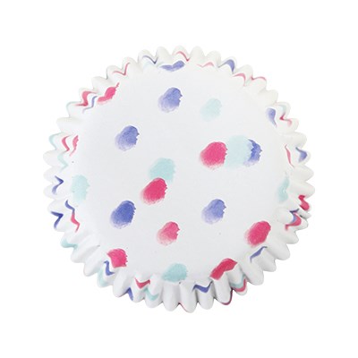 Pme Cupcake Cases Foil Lined - Watercolour Dots Set Of 3 Pk/60