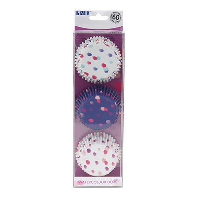 pme Cupcake Cases Foil Lined - Watercolour Dots Set of 3 Pk/60