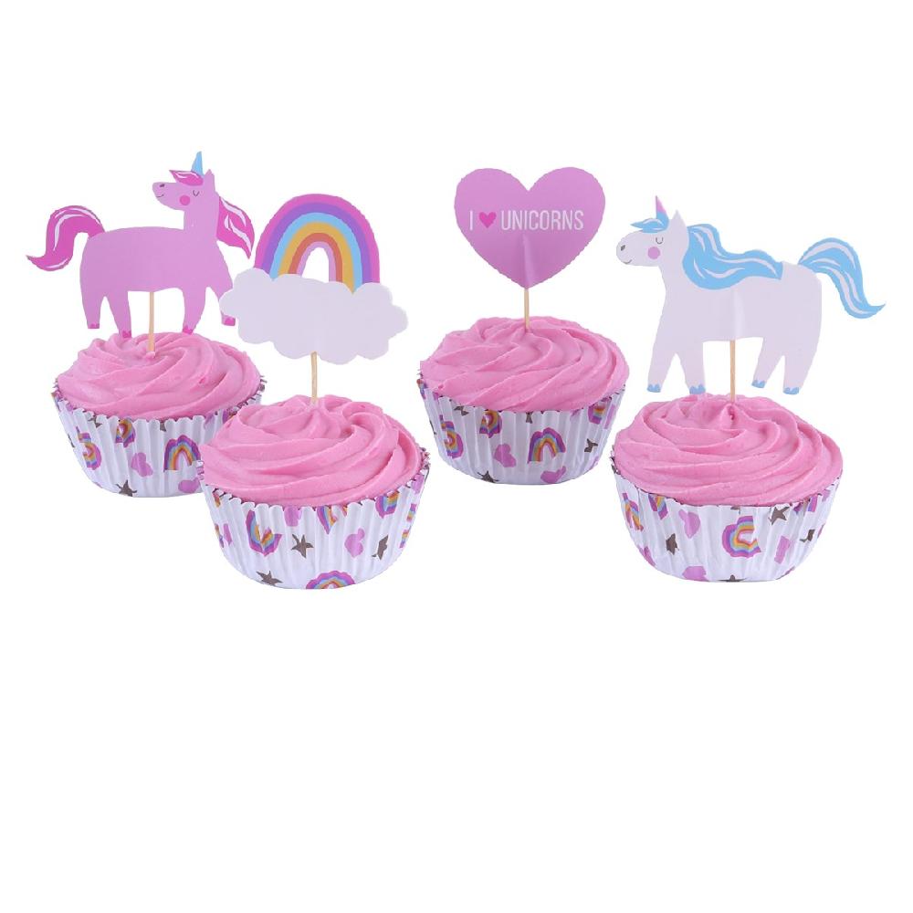 Pme Cupcake Set - I Love Unicorns (24 Cases And Toppers)