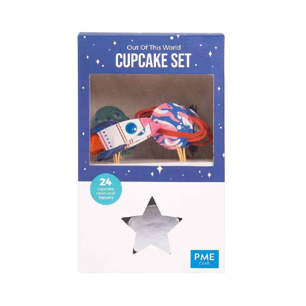 Pme Cupcake Set - Out Of This World Space (24 Cases And Toppers)