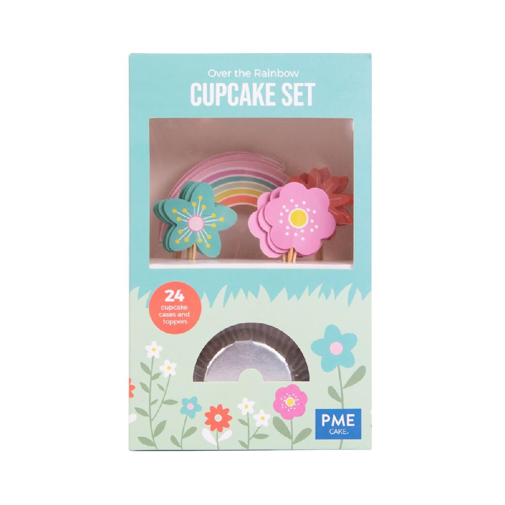 Pme Cupcake Set - Over The Rainbow (24 Cases And Toppers)