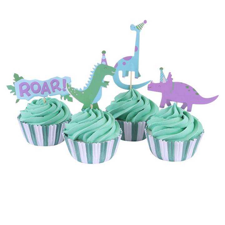 Pme Cupcake Set - Party Dinosaurs (24 Cases And Toppers)