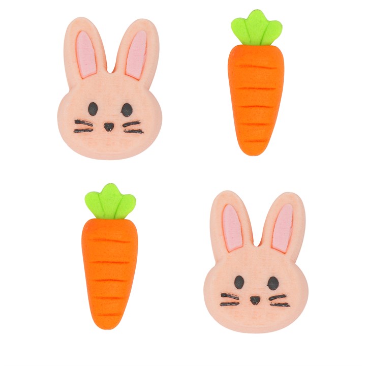 Pme Easter Edible Sugar Decorations - Bunnies (Pack Of 12)