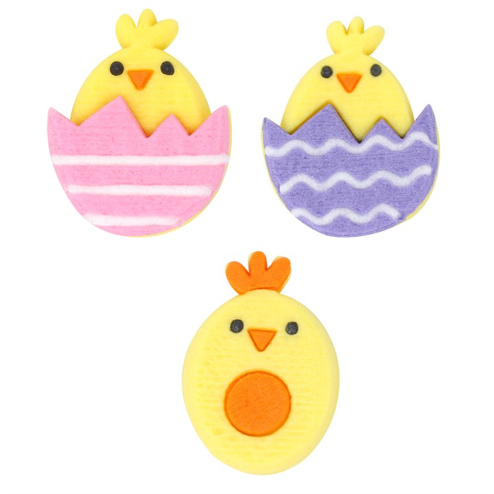 Pme Easter Edible Sugar Decorations - Chicks (Pack Of 12)