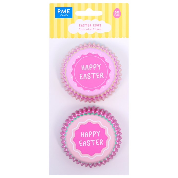 pme Easter Foil-lined Cupcake Cases - Happy Easter (Pack of 60)